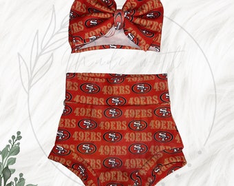 49ers baby bummies and Headwrap