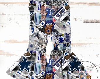 Collage Dallas Cowboys baby flare pants