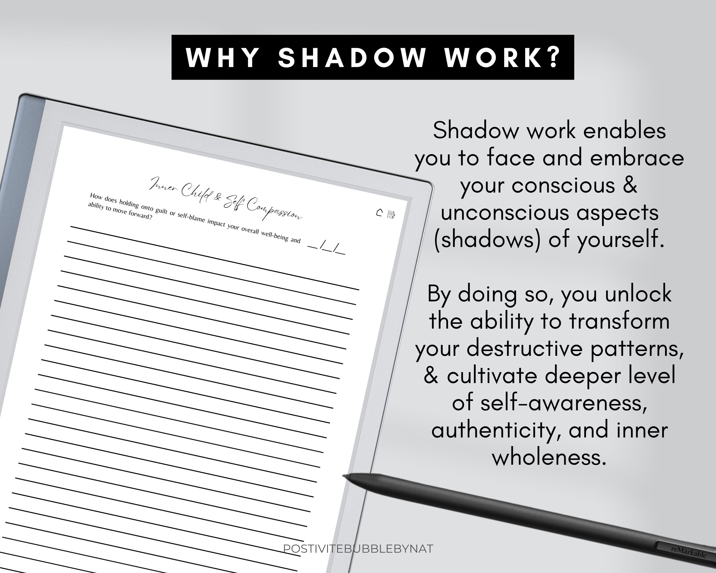 Shadow Work Journal | Self-therapy Healing Journal | Inner Child ...