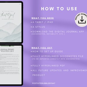 Shadow Work Digital Journal | Guided Self-Therapy Mental Health Prompts Inner Child Emotional Healing | iPad Tablet Goodnotes Journal image 8
