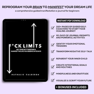 F*CK LIMITS | Get Your Sh*t Together & Manifest the Life You Deserve 90 Day Journal - Shift Limiting Beliefs, Heal Your Inner Child PDF