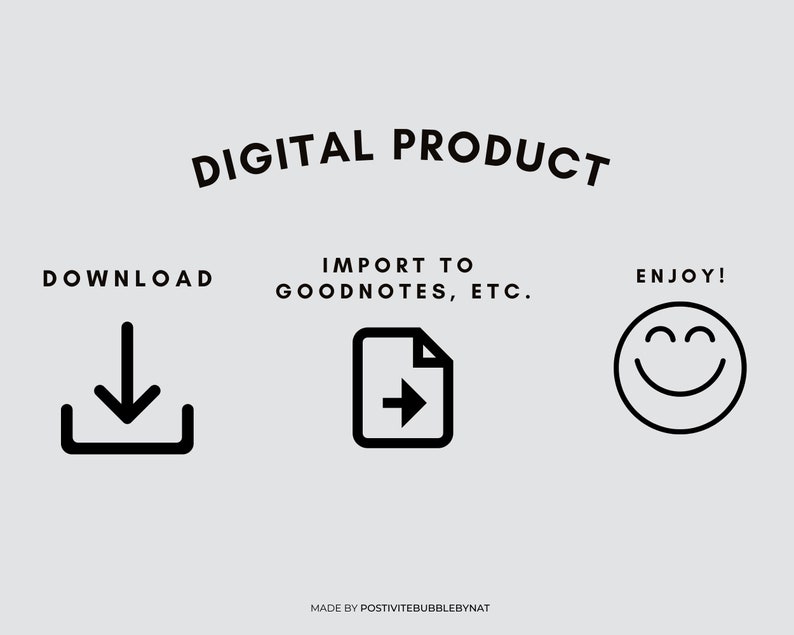 Puede incluir: Instrucciones de descarga de producto digital. Descarga el archivo, imp&oacute;rtalo a Goodnotes o aplicaciones similares, &iexcl;y disfruta!