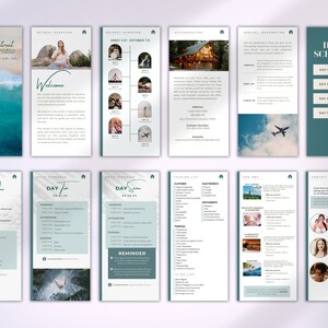 May include: A teal and white brochure with the text "Women's Retreat" and a daily schedule for a retreat. The brochure includes information about the retreat, accommodation, packing list, and contact information.