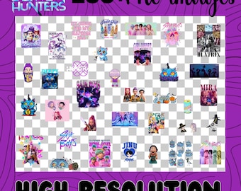 200+ K-pop Demon Hunters Digital Download | Fantasy K-pop Fan Art PNG | Instant Download | K-pop Style | Unique Demon Hunter Art