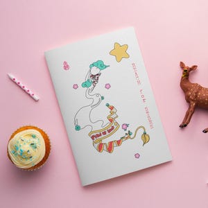 Carte de voeux pour le Nouvel An chinois et son anniversaire – « Atteindre les étoiles » | Illustration festive de lapin, voeux de bonne fortune