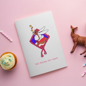 Cartão de felicitações "Full Pockets, Full Heart" – perfeito para o Ano Novo Lunar, aniversários e formaturas
