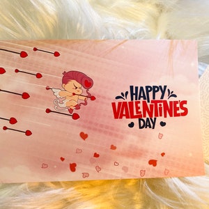 Valentine's day Postcard, valentine gift, you are loved, Valentine's day, Post card, LOVE postcard, hearts illustration, planner cards. Popular Version