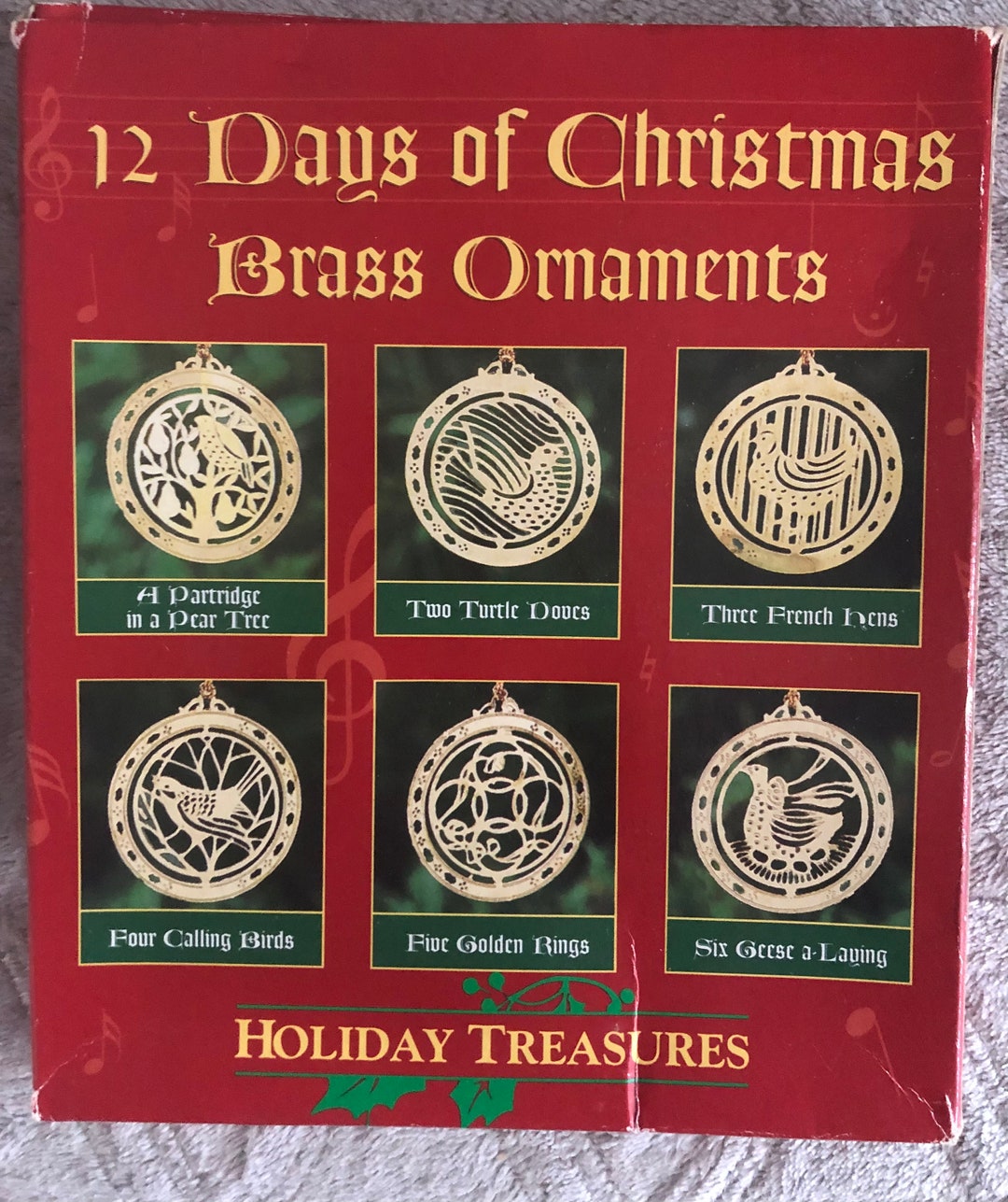 Vintage 12 Days Of Christmas Ornaments 