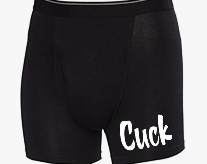 Cuckold Boxer Briefs | Cuck Men's Underwear | Happily Cuck'd | Happily Married Cuckold | Custom Cuck Boxers | Hotwife Lifestyle Gift