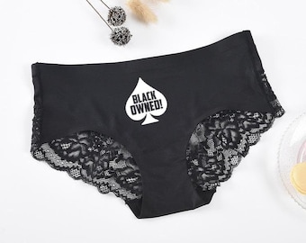 Clearance Alert:  Final Sale on these sexy, naughty, lace back panties with your choice of designs!