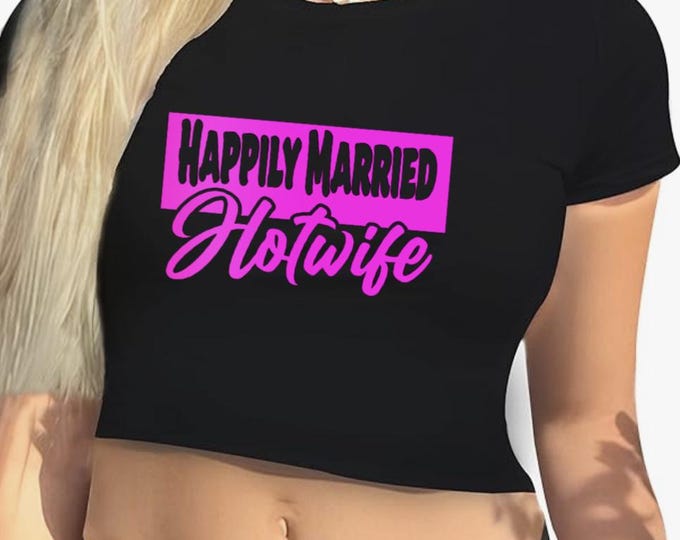 Happily Married Hotwife Crop Top & Panty Set | Hotwife Lifestyle Outfit | I Love My Husband | Custom Matching Set | FLR Fashion