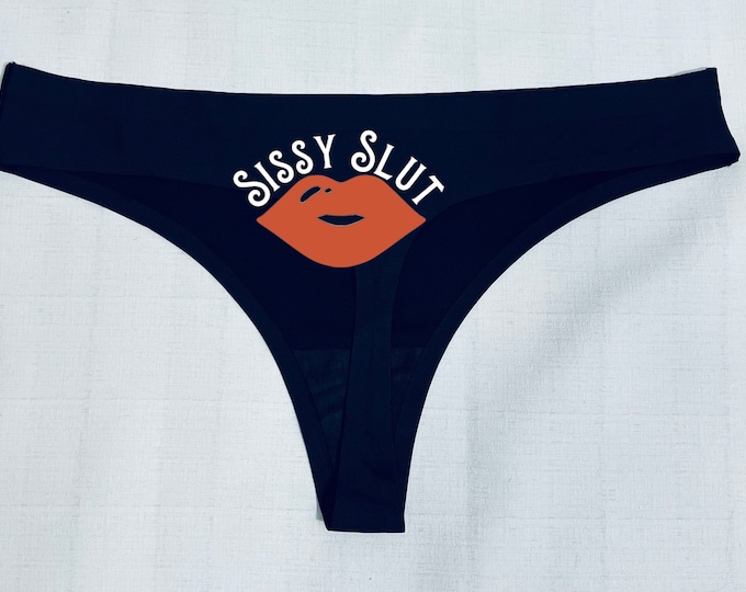 Sissy Slut Stretch Thong Panty - Size Queen (Back)