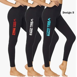 Super Soft Sexy Stretch Leggings (Bull Rider) Now Available in Black and White!