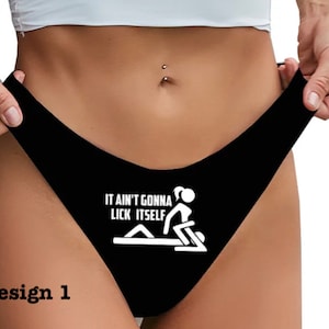 Sexy, &quot;It Ain&#39;t Gonna Lick Itself&quot;, &quot;Creampie Clean-Up Crew&quot;, and &quot;Cuckold Clean-Up Crew&quot; Stretch Thong