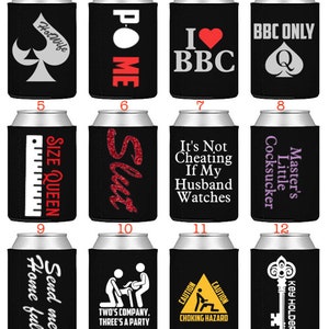Naughty 12oz Custom Neoprene Drink Koozies