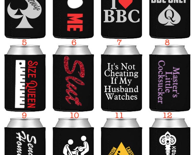 Naughty 12oz Custom Neoprene Drink Koozies