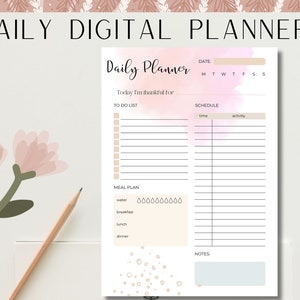 Daily Planner, Digital Planner, Printable Planner, A4 Size Planner