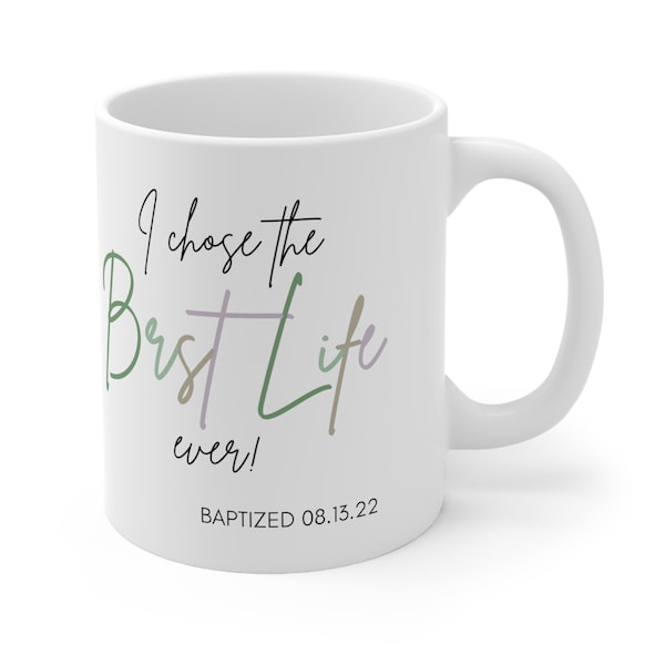 Best Life Ever Baptism Gift, JW Baptism Gift, JW Mug, Gifts for Baptism Candidates, Personalized JW Mug, Baptism Day Gift