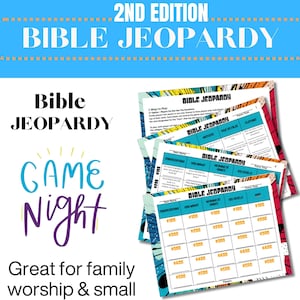 JW Family Worship Games, Bible Jeopardy jw, Printable Games for JW, Bible Games JW, Games for Family Worship, Bible Trivia - *2nd Edition*