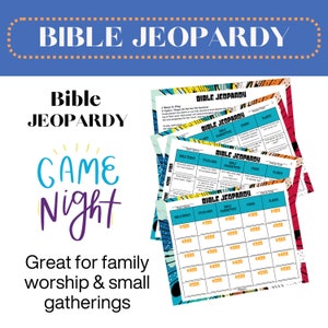 JW Family Worship Games, Bible Jeopardy jw, Printable Games for JW, Bible Games JW, Games for Family Worship, Ready to Print, Bible Trivia