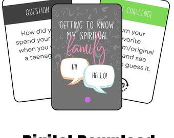 JW Games, JW Family Worship, Getting to Know My Spiritual Family Card Game, JW Family Worship Games, Jehovahs Witness Games, Jw Trivia Game