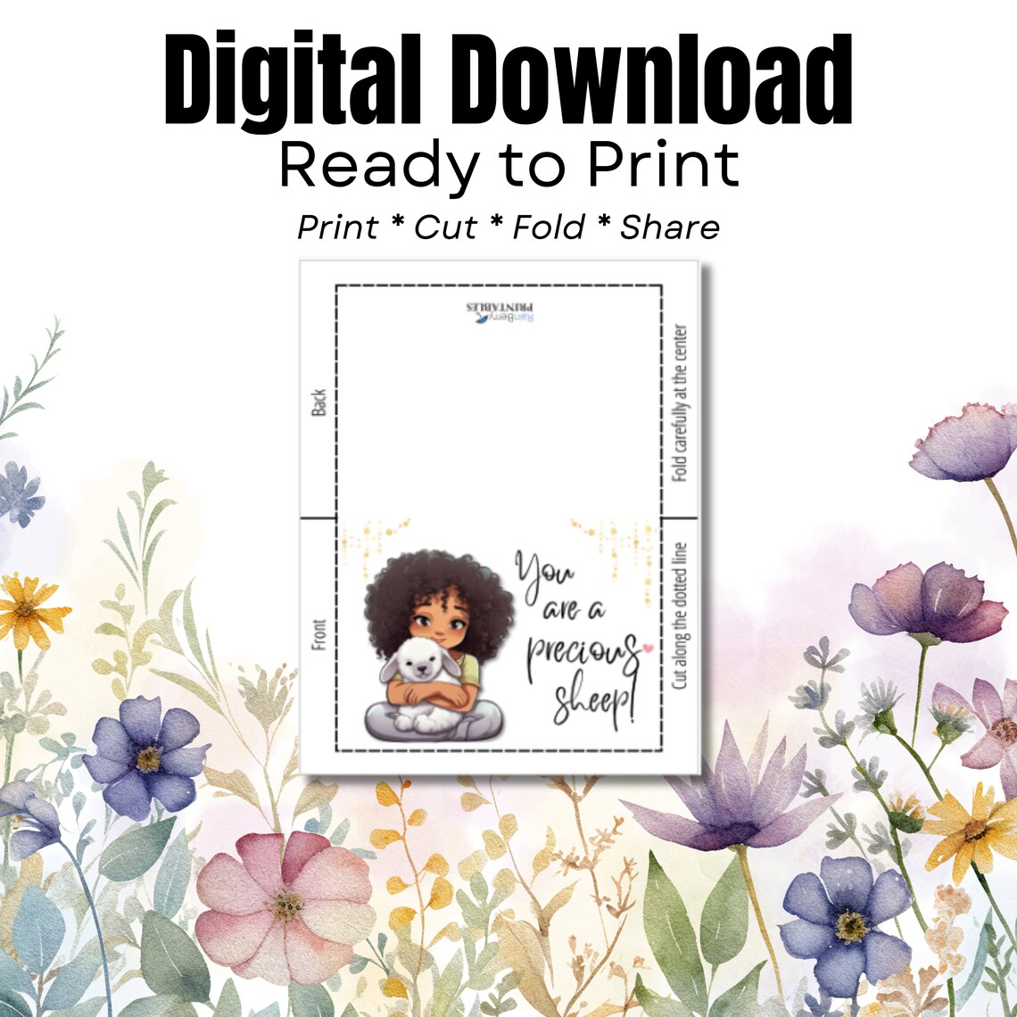 JW Greeting Cards JW Encouragement Card You Are a Precious Sheep JW ...