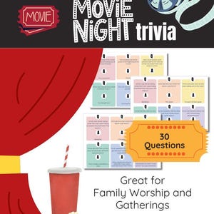 JW Family Worship Games, Jonah Movie Trivia, Printable Games for JW, Bible Games JW, Games for Family Worship, Ready to Print, Bible Trivia