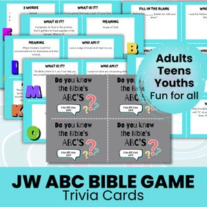 JW Family Worship Games Ideas, Abc Bible Trivia jw, Printable Games for JW, Bible Games JW, Games for Family Worship, Bible Card Game