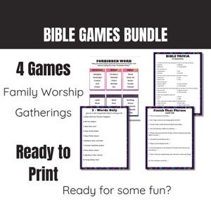 JW Family Worship Games, Printable Games for JW, Bible Games JW, Games for Family Worship, 4 Games - Ready to Print, Bible Trivia