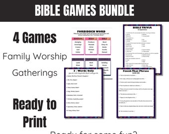 JW Family Worship Games, JW Trivia Cards, Bible Games JW, Games for Family Worship, Jw Gatherings, Jw Kids 4 Games - Ready to Print