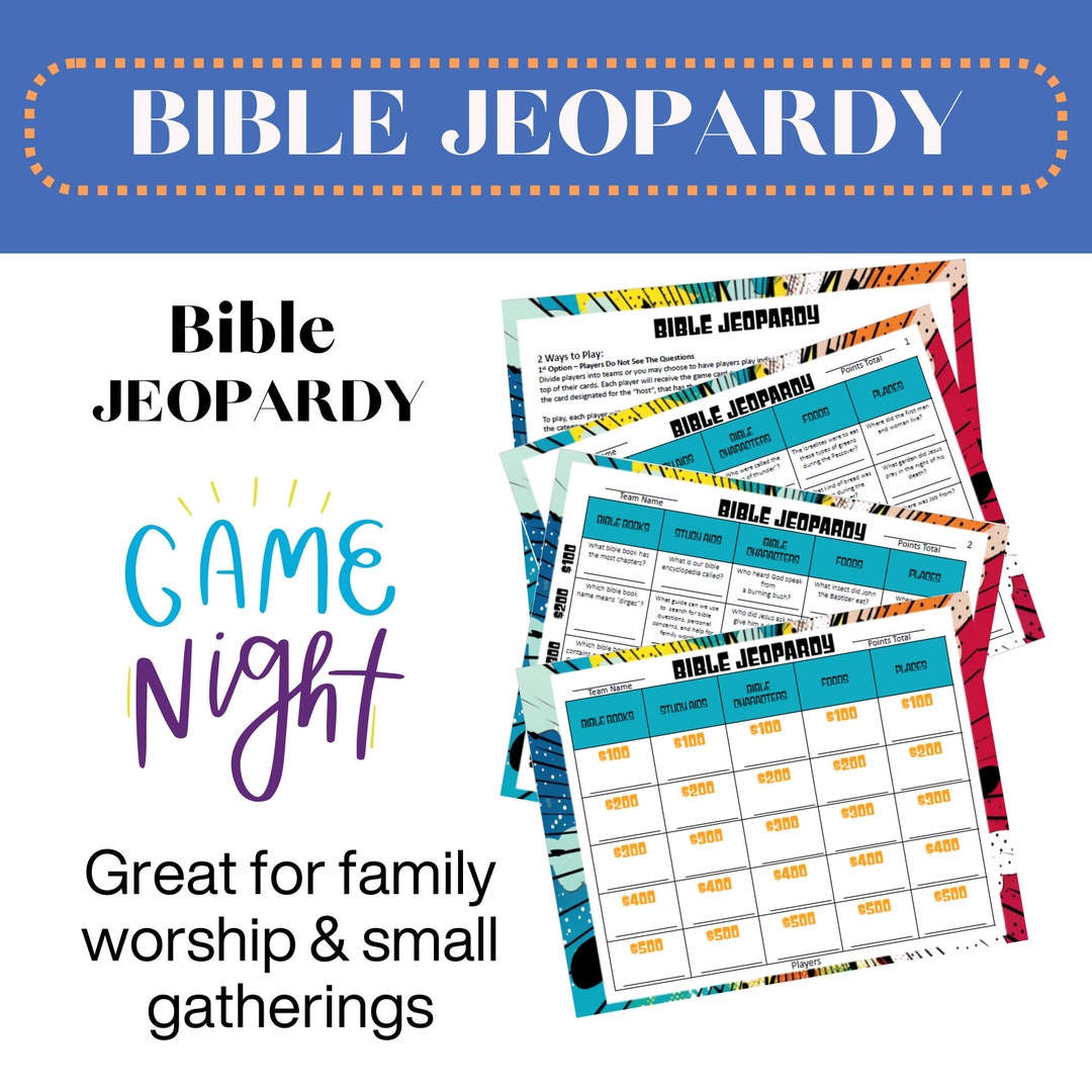JW Family Worship Games, Bible Jeopardy Jw, Printable Games for JW
