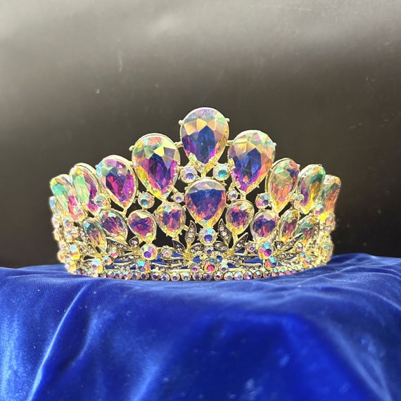 Teardrop Rhinestone Tiara | Silver or AB | Princess Queen 
