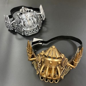 Steampunk Gas Mask | Silver or Gold | Bullets Post Apocalyptic Cosplay Diesel Punk