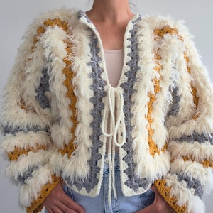 Shaggy Cardigan - Etsy