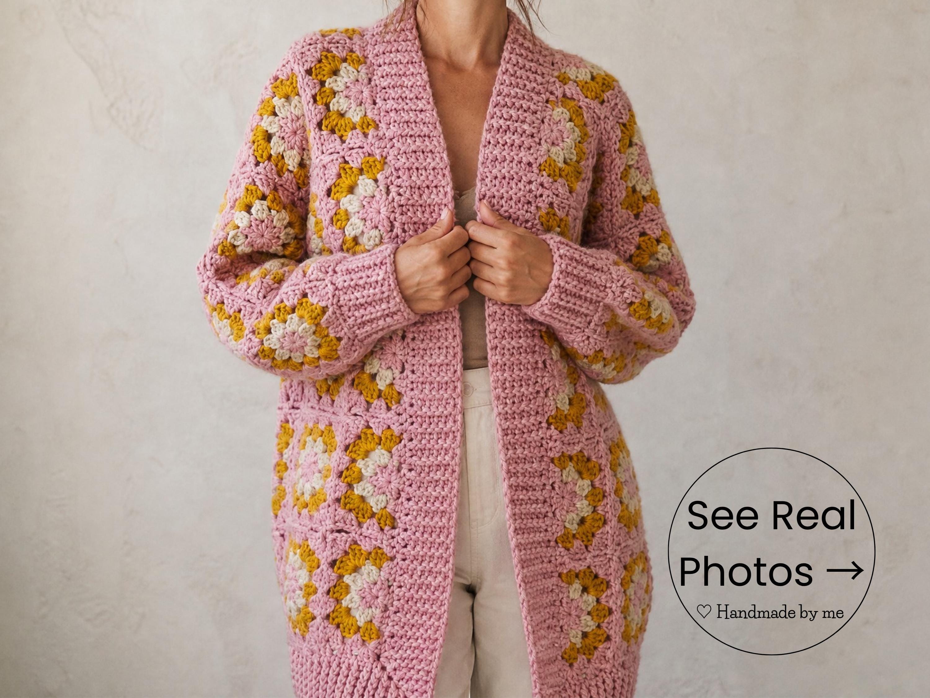 Flower Granny Square Patchwork Cardigan Pattern