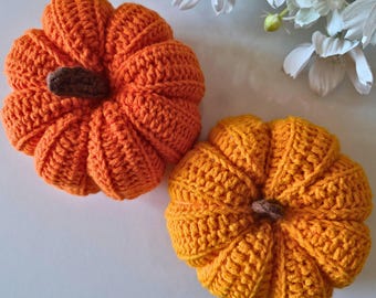 Crochet Pumpkin Pattern, Amigurumi Fall Decor, Video Tutorial (PDF)