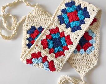 Crochet Headband Pattern, Granny Square Hair Accessory, Retro Boho PDF + Video Tutorial