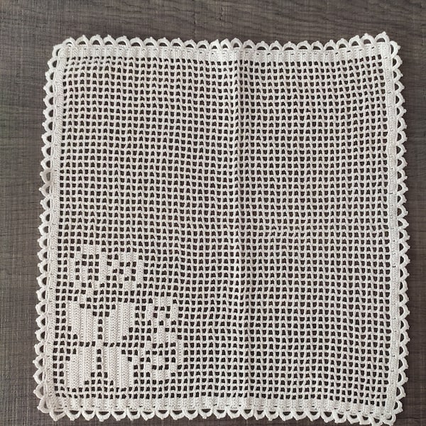 RTS Antique turc Flowe modèle dentelle napperon, vintage inutilisé Crochet fleur modèle dentelle napperon