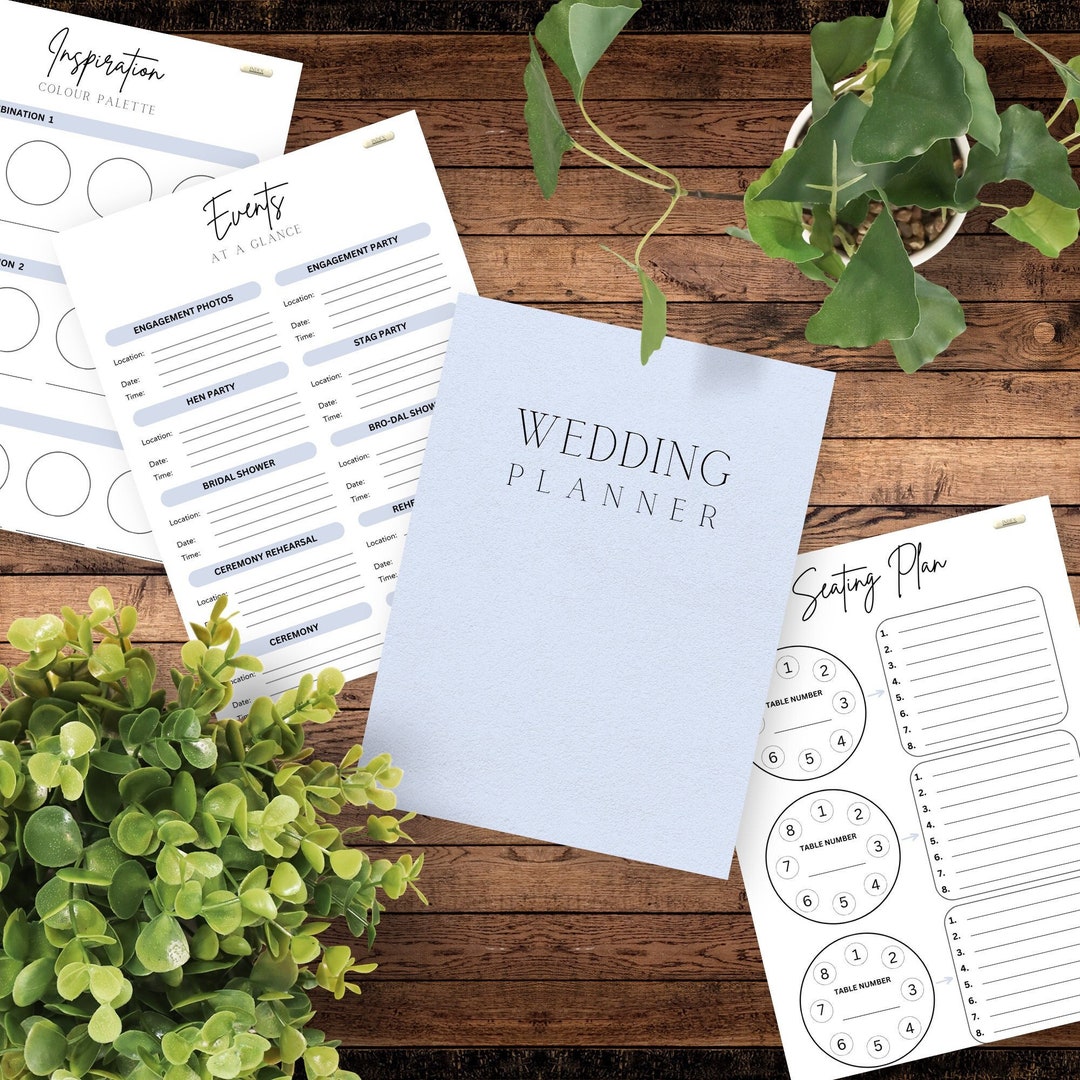 Digital Wedding Planner, Printable Wedding Organiser, Bridal Planner ...