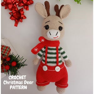 Christmas Reindeer Amigurumi Crochet Pattern: Winter Holiday (PDF)