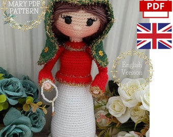Virgin Mary Amigurumi Doll Crochet Pattern (PDF)
