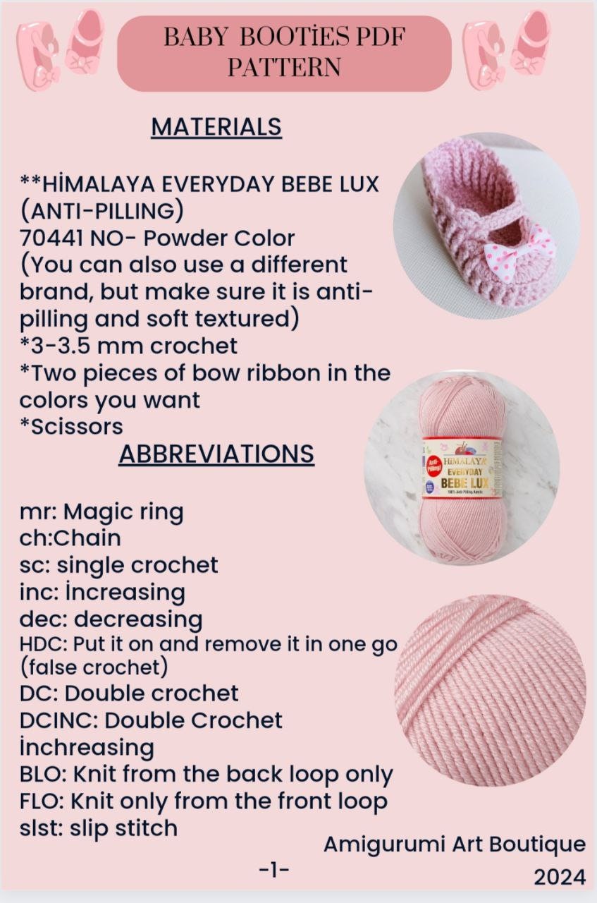 Newborn Baby Booties PDF Pattern, Newborn Baby Girl Booties Pattern ...