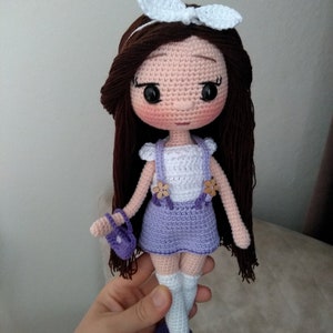 Fashion girl doll for sale, Crochet Cool Doll, Birthday Gift Doll, Handmade Cool Style Doll, Handmade Crochet Baby,Collectible Doll for sale