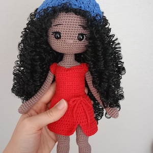 Amigurumi Doll, Afro-Amerikan baby, Amigurumi Doll for Sale, Handmade Doll, Collectible Doll, Gift for Christmas, Special Gift, Noel Gift