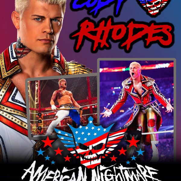 WWE Cody Rhodes Poster Print Wall Art