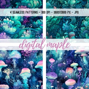 Nahtloses digitales Muster, Aquarell druckbares Papier mit floralen Motiven für Scrapbooking, Junk Journals, kommerzielle Nutzung