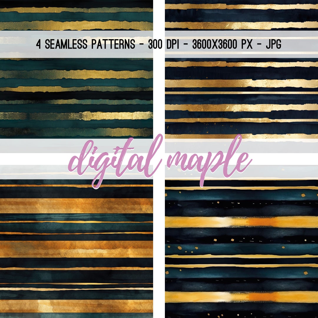 Seamless Watercolor Lines, Boho Stripes Digital Paper, Repeat Pattern ...