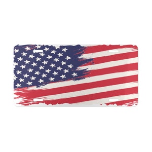 American Flag Vanity Plate