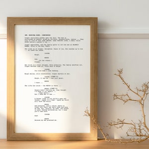 Interstellar Screenplay | Final Scene | Wall Art | Digital Print | Movie Script Art