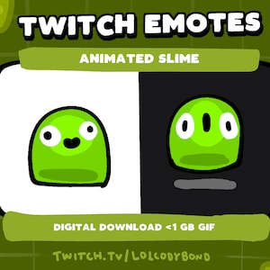 Animated Cute Doodle Slime Emote for Twitch Streamers | Instant Download